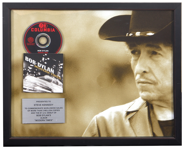 Columbia Records Bob Dylan “Modern Times” In-House Record Sales Award