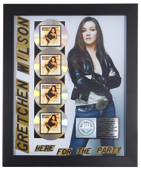 Gretchen Wilson “Here For the Party” RIAA Certified Sales Award