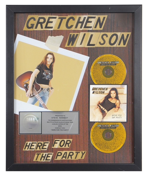 Gretchen Wilson “Here For the Party” RIAA Certified Sales Award