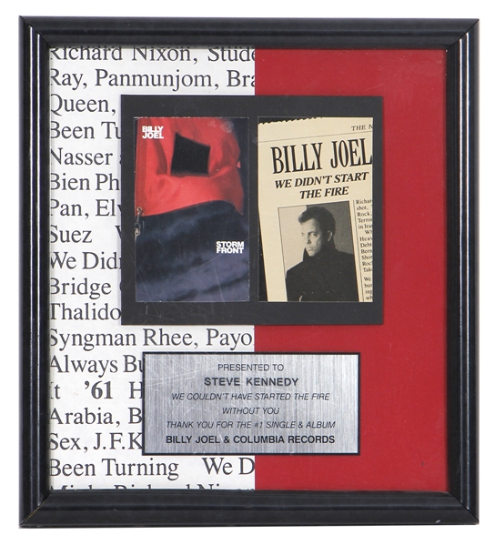 Billy Joel “We Didn’t Start The Fire” Columbia Records In-House Award