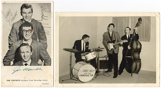 Buddy Holly and the Crickets Signed Photograph Postcard (JSA & REAL)