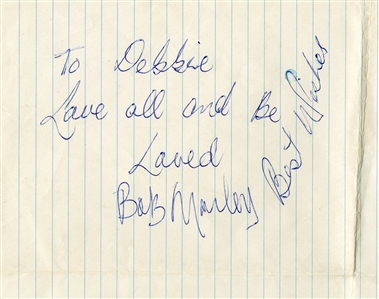 Bob Marley Incredible Cut Autograph and Inscription (REAL)