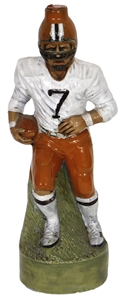 1980 Cleveland Browns Football Number 7 Vin Santo Wine Hand Painted Vintage Decanter