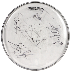 Aerosmith Stage Used & Signed Drumhead (REAL)