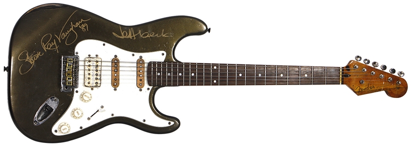 Stevie Ray Vaughan & Jeff Beck Signed Guitar (JSA & REAL)