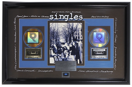 Singles Original Motion Picture Soundtrack RIAA Certified Platinum Sales Record Award