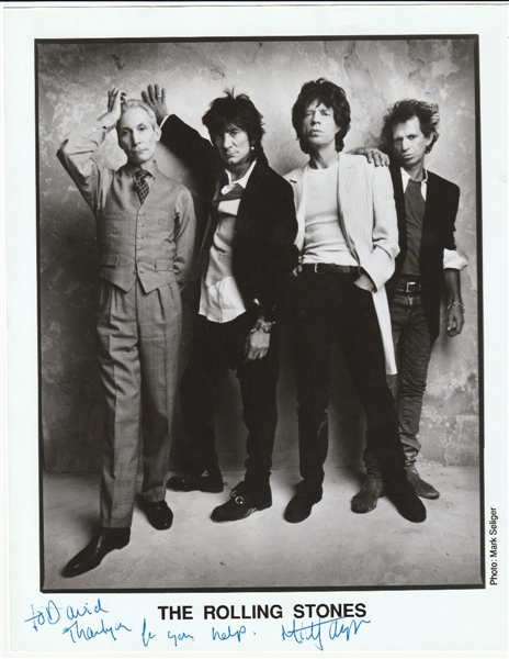 The Rolling Stones Mick Jagger Signed Promotional Photograph (REAL)