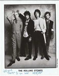 The Rolling Stones Mick Jagger Signed Promotional Photograph (REAL)