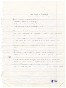 Drake Handwritten “Look Good in Anything” Unreleased Lyrics (Beckett)