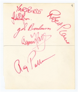 Led Zeppelin Earliest Known Set of Autographs - Signed as “The Yardbirds” (JSA & REAL)