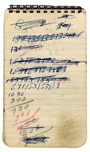 Shoeless Joe Jackson Owned & Handwritten Personal Penmark Notebook (Beckett Guaranteed)