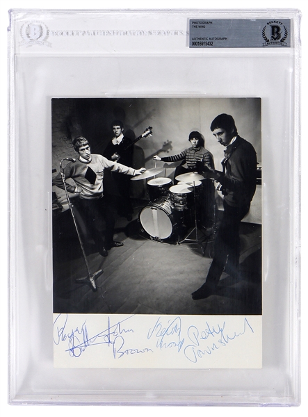 The Who 1964 Signed Promotional Photograph - Known as “The High Numbers” Slabbed (Beckett)