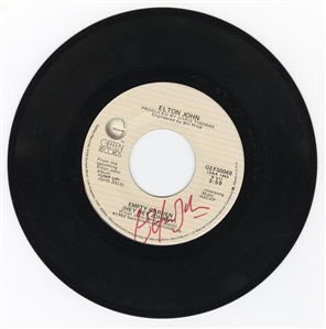 Elton John Signed “Empty Garden” Acetate 