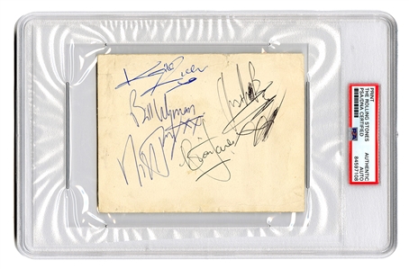 The Rolling Stones Signed Photograph with Brian Jones (PSA/DNA)