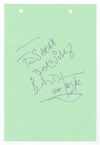 Bob Dylan Vintage Autograph (JSA & REAL)