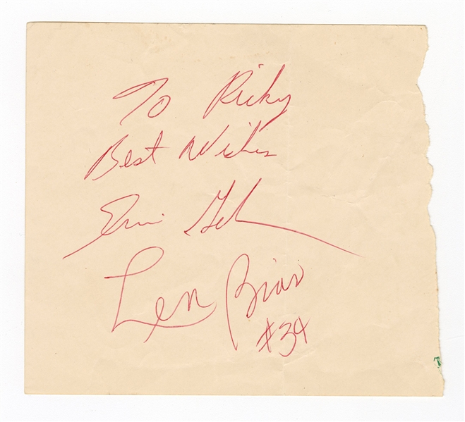 Len Bias Signed Cut (JSA)