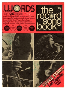 Led Zeppelin Signed The Record Song Book Magazine Cover With John Bonham (JSA & REAL)