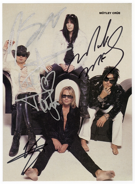 Motley Crue Signed Magazine Photograph (REAL)