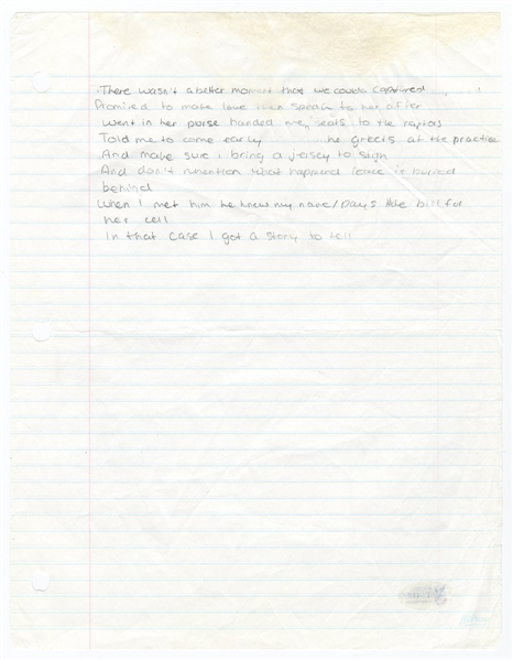 Drake Unreleased Handwritten Lyrics (Beckett)