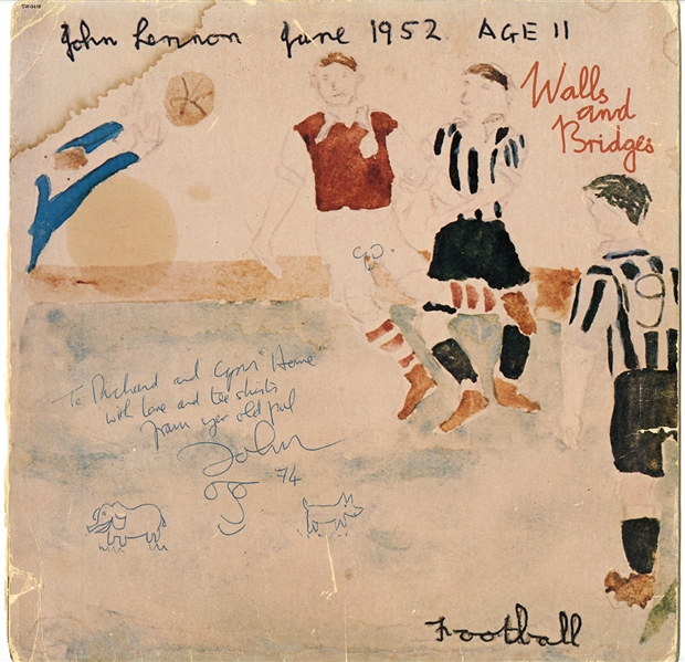 John Lennon Signed “Walls and Bridges” Album with Incredible Drawings (Caiazzo)