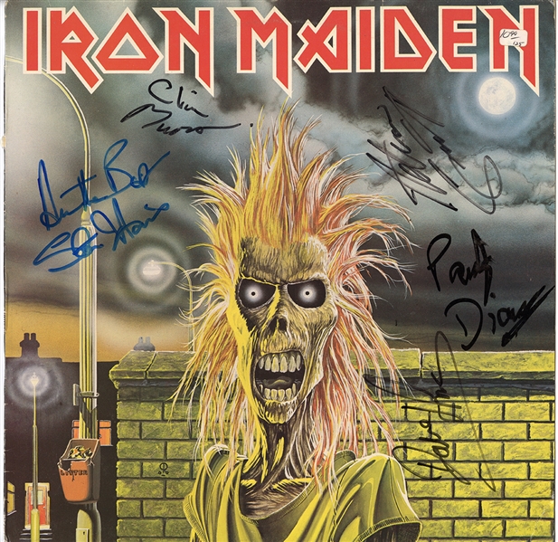 Iron Maiden Signed Debut Album