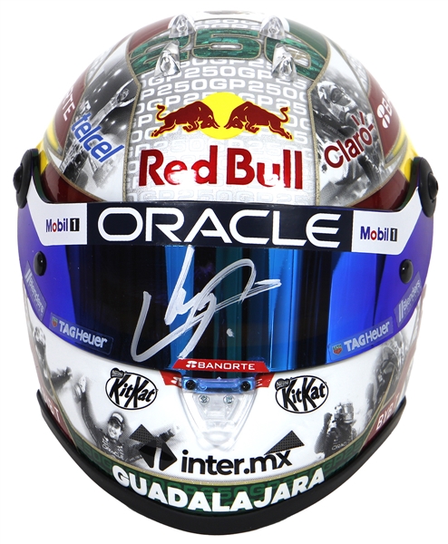 Sergio Perez Signed Red Bull Mini-Helmet (Beckett)