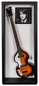 Paul McCartney Signed Hofner Bass Custom Display - 21 x 48 x 6 (JSA)