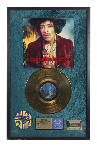 Jimi Hendrix Original “The Best of Jimi Hendrix” RIAA Certified Gold Sales Record Award