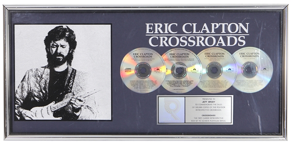 Eric Clapton Original “Crossroads” RIAA Certified Record Award