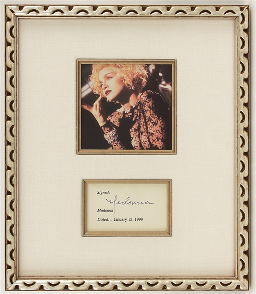 Madonna 1999 Signature Display JSA REAL