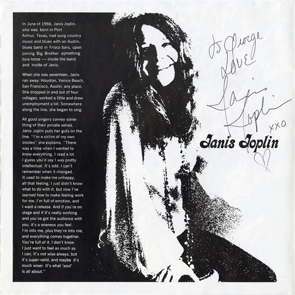 Janis Joplin Signed Texas International Pop Festival Concert Program (JSA)