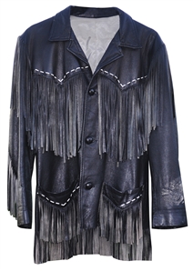 Bob Dylan Owned and Stage Worn Black Fringed Leather Jacket (Photo-Matched)