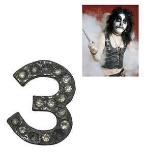 KISS Peter Criss 1973/1974 Number 3 Shaped Pendant Worn During Recording of KISS Debut Album to "Hotter Than Hell"