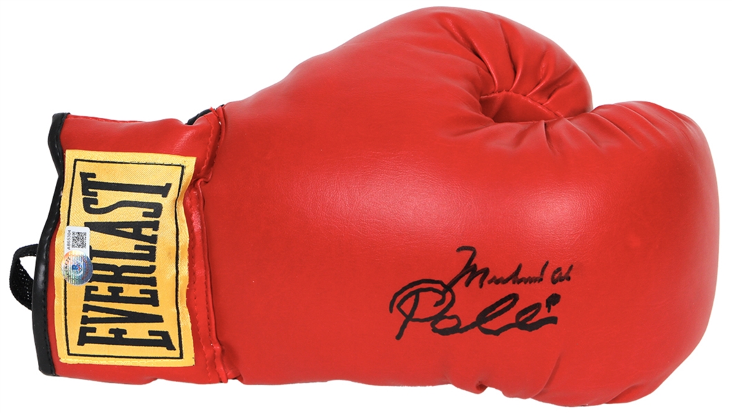 Pele & Muhammad Ali Signed Everlast Boxing Glove (Beckett)