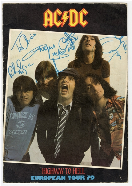 AC/DC “Highway to Hell” Signed Program with Bon Scott (REAL)