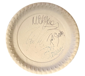 The Clash Band Signed Paper Plate (Stinky Fingers Club)