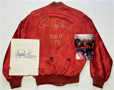 KISS Paul Stanley 1978 Solo Album Promo Satin Jacket Signed by Carmine Appice with Signed COA starting from Carmines Personal Collection