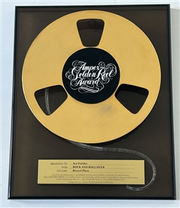 KISS Rock And Roll Over Record Plant Ampex Golden Reel Award USA Presented to Ace Frehley