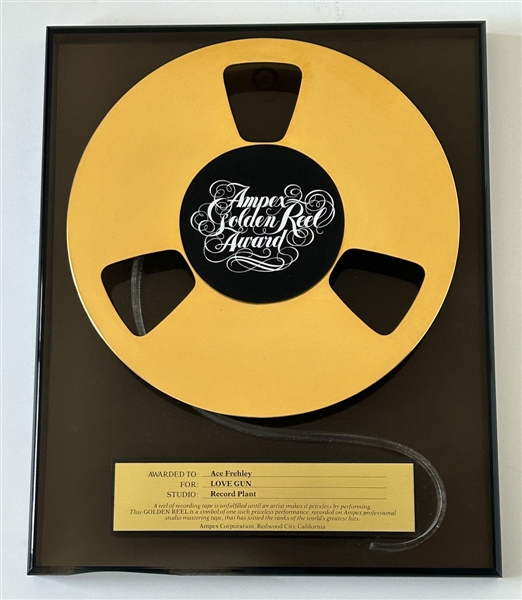 KISS Love Gun Record Plant Ampex Golden Reel Award USA Presented to Ace Frehley