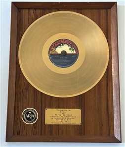 KISS Alive Gold Record Award Australia Astor Records Blue Label Spindle presented to KISS - Formerly Owned by Ace Frehley