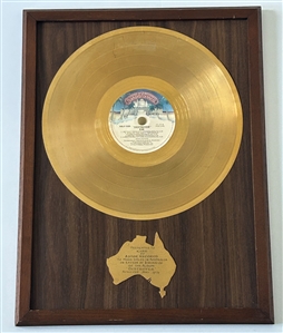 KISS Destroyer Gold Record Award Australia Astor Records presented to KISS - Formerly Owned by Ace Frehley