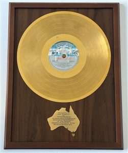 KISS Double Platinum Gold Record Award Australia Astor Records Presented to Ace Frehley