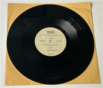 KISS Feb 1977 Nothin To Lose 10" Acetate Record 2-sided with LP Version & Single Version of Song