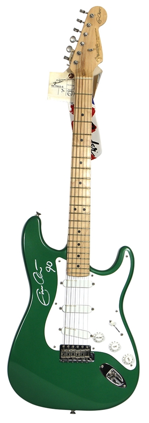 Eric Clapton Played & Signed Clapton Signature Model Green Fender Stratocaster Electric Guitar with Fender Hard Case All Tags (REAL)