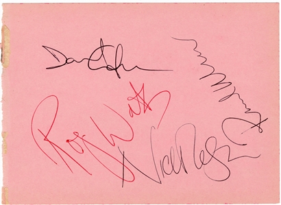 Pink Floyd Vintage Signed Autograph Book Page (JSA & REAL)