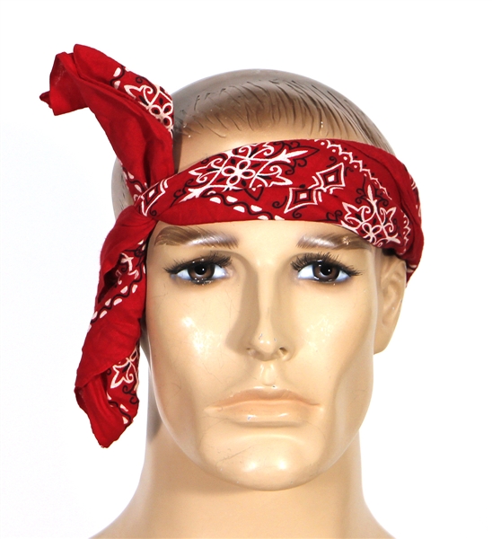 Tupac Shakur Owned & Worn Red Bandana "Do-Rag"