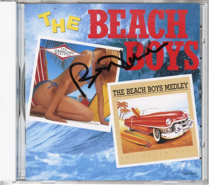 Brian Wilson Signed “The Beach Boys Medley” CD Cover