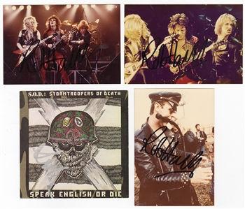 Robert Halford Signed Judas Priest Photographs and Scott Ian Signed Anthrax CD Insert