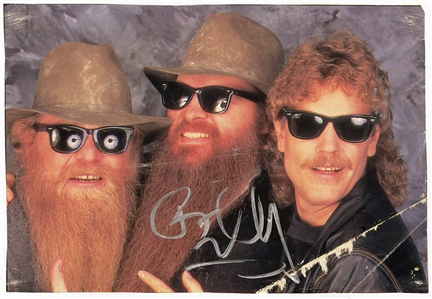 ZZ Top Billy Gibbons Signed Magazine Photograph