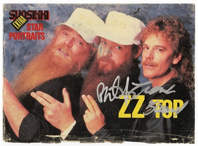 ZZ Top Billy Gibbons and Frank Beard Signed Magazine Photograph